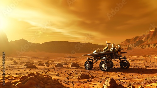 A rover on the surface of the red planet Mars : Generative AI