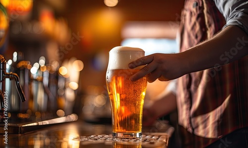 Close-Up of Person Holding Glass of Beer