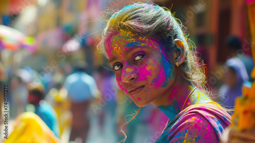 Holi, the festival of colors, India.