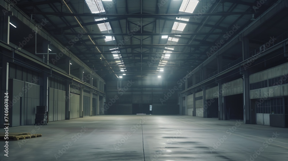 Empty production hall in industry : Generative AI