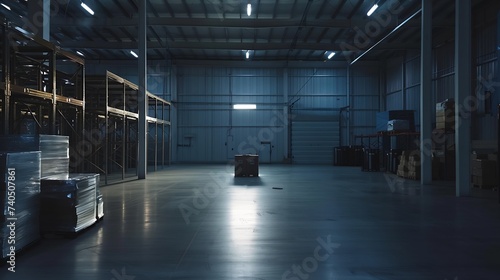 Empty warehouse interior - From the Offset Collection : Generative AI