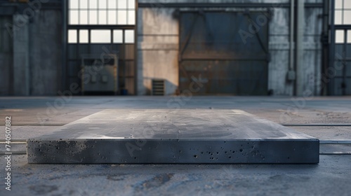 Wallpaper Mural Industrial background. Concrete platform in front of industrial buildings. Area for unloading or parking. Hangar exterior for Industrial company. Renting building for factory concept.  : Generative AI Torontodigital.ca
