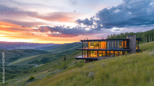 Perched high above the valley this highaltitude home is a true masterpiece of engineering with a design that can withstand the most severe weather conditions.