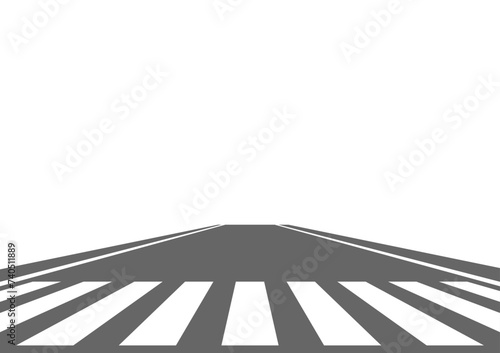 Crosswalk. Pedestrian Crossing Road. Zebra Crossing. Vector Illustration. 