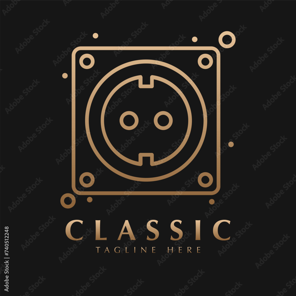 ps2 connector logo icon design sign ps2 connector logo icon design sign