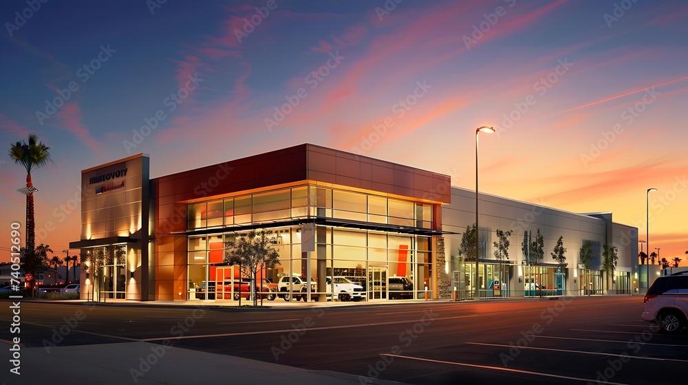 Newly constructed automobile Dealership and service Areas : Generative AI Newly constructed automobile Dealership and service Areas : Generative AI