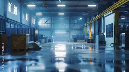Large factory workshop space building : Generative AI