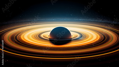 Stunning winning photo of Saturn's ring towers, concept of planetary rings