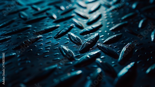 dark steel background. rhombic texture on a metal plate. : Generative AI