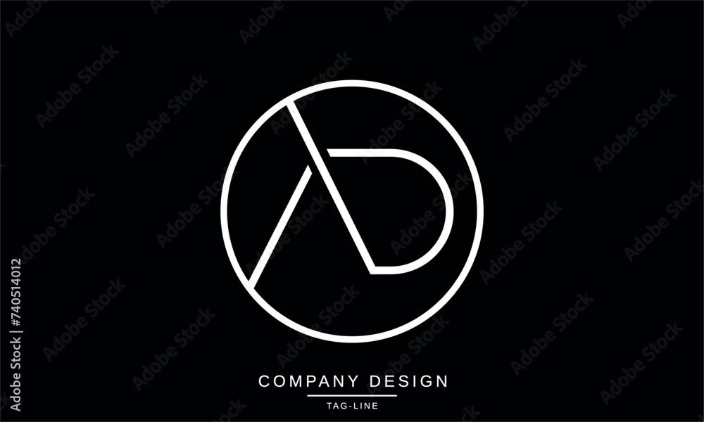 AD, DA Abstract Letters Logo Monogram design icon AD, DA Abstract Letters Logo Monogram design icon