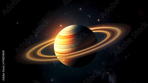 Stunning winning photo of Saturn s ring towers  concept of planetary rings