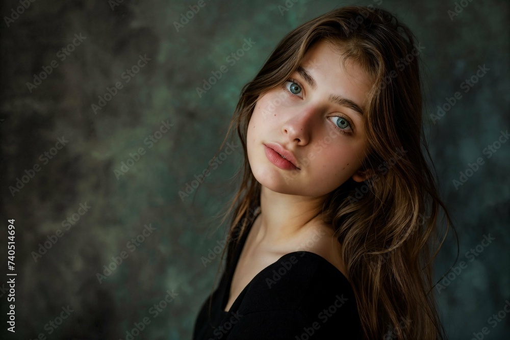 Portrait of young pretty woman in studio Portrait of young pretty woman in studio
