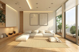 modern living room in Japanese style