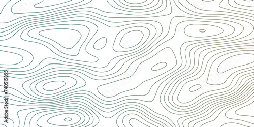 Abstract design with seamless pattern with lines topographic map. geographic mountain relief. retro topographic map. geographic contour map paper texture. terrain path isolated on a green background.