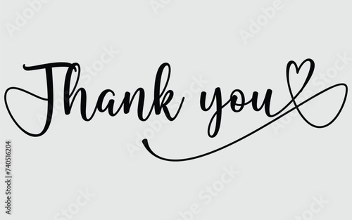 Thank you Lettering Sign, Thank you Typography, Modern Calligraphy, Thank you, Typography, Banner