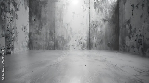 Empty room with concrete walls : Generative AI