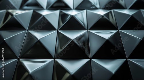 Abstract texture with rhombic pattern. Dark metal background. : Generative AI