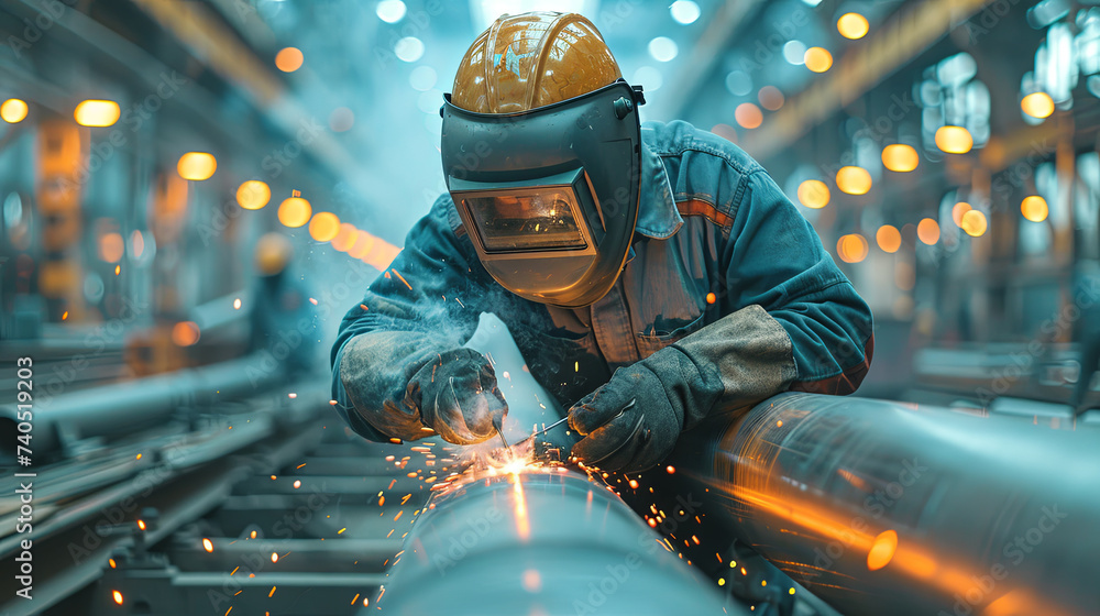 Welder and sparkles Welder and sparkles