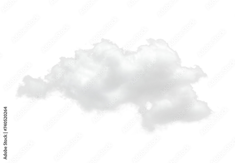 White cloud on white background.