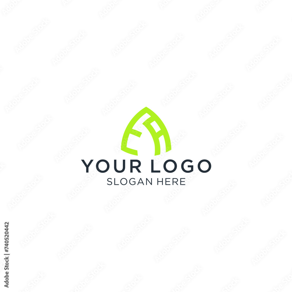 Fototapeta premium letter initials E A logo design