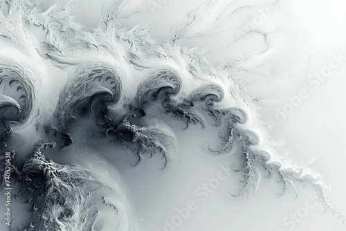 Digital Fractal on White Background