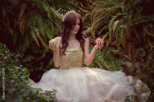 Wallpaper Mural princess in forest choosing between two apples Torontodigital.ca