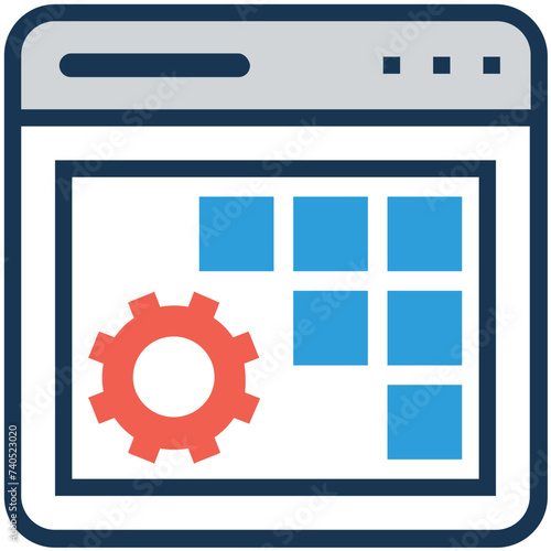 Modern flat icon of preferences