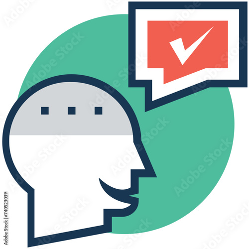 An icon of storytelling flat design 
