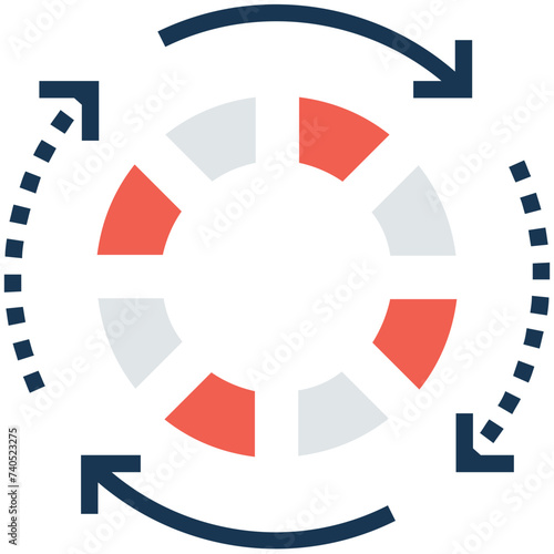 Flat icon of a loading 