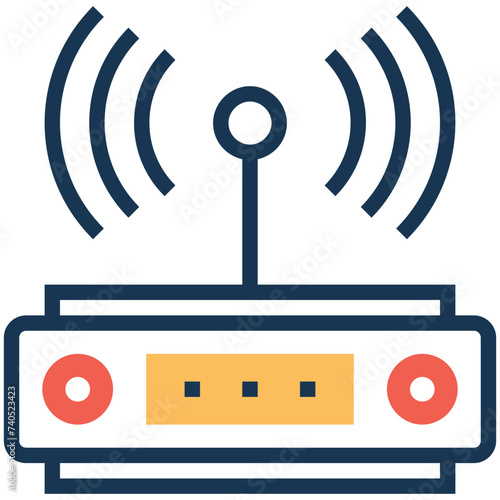 Flat icon of a wifi