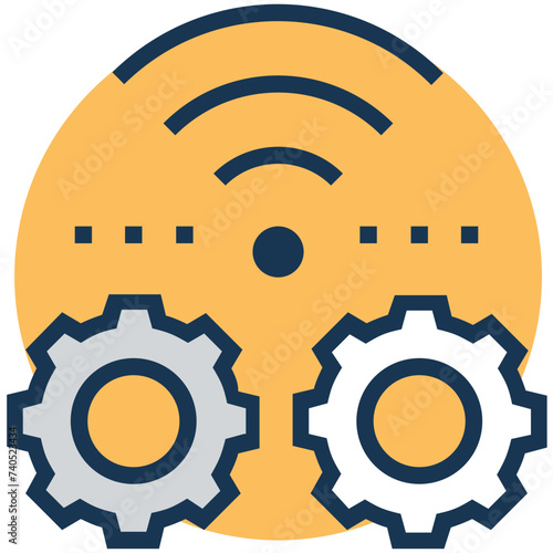 Flat icon of a signals 