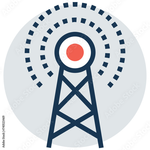 Flat icon of a wifi