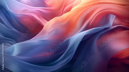Fluid ribbons of color flowing gracefully across the screen, creating a sense of serene beauty