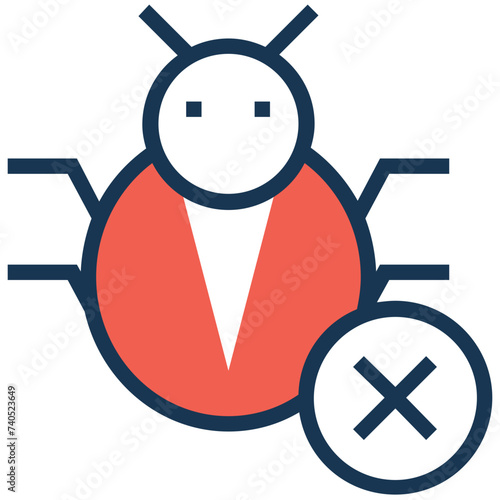 Flat icon vector of bug fixing