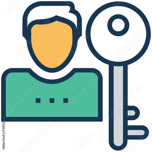Flat icon vector of keyword