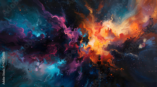 space nebula exploding background © Davy