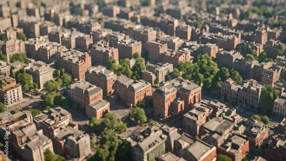 Observation of a thriving city during the day, showcasing tall structures and bustling activity, Animation of a bustling city in the middle of the day, AI Generated Observation of a thriving city during the day, showcasing tall structures and bustling activity, Animation of a bustling city in the middle of the day, AI Generated