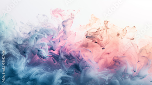 Ethereal watercolor smoke flows in pastel hues against a wet paper canvas.