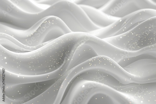 3d white wave pattern on a white background
