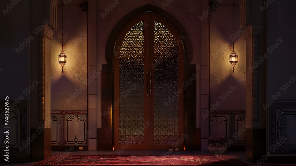 3d rendering of Ramadan Kareem's background