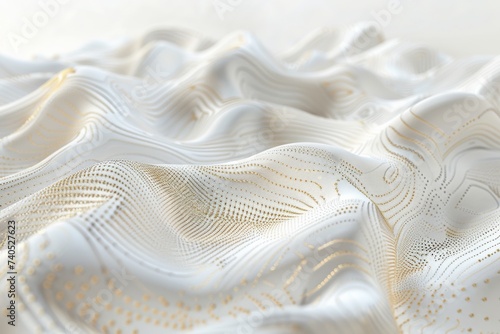 3d white wave pattern on a white background