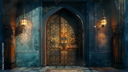 3d rendering of Ramadan Kareem s background