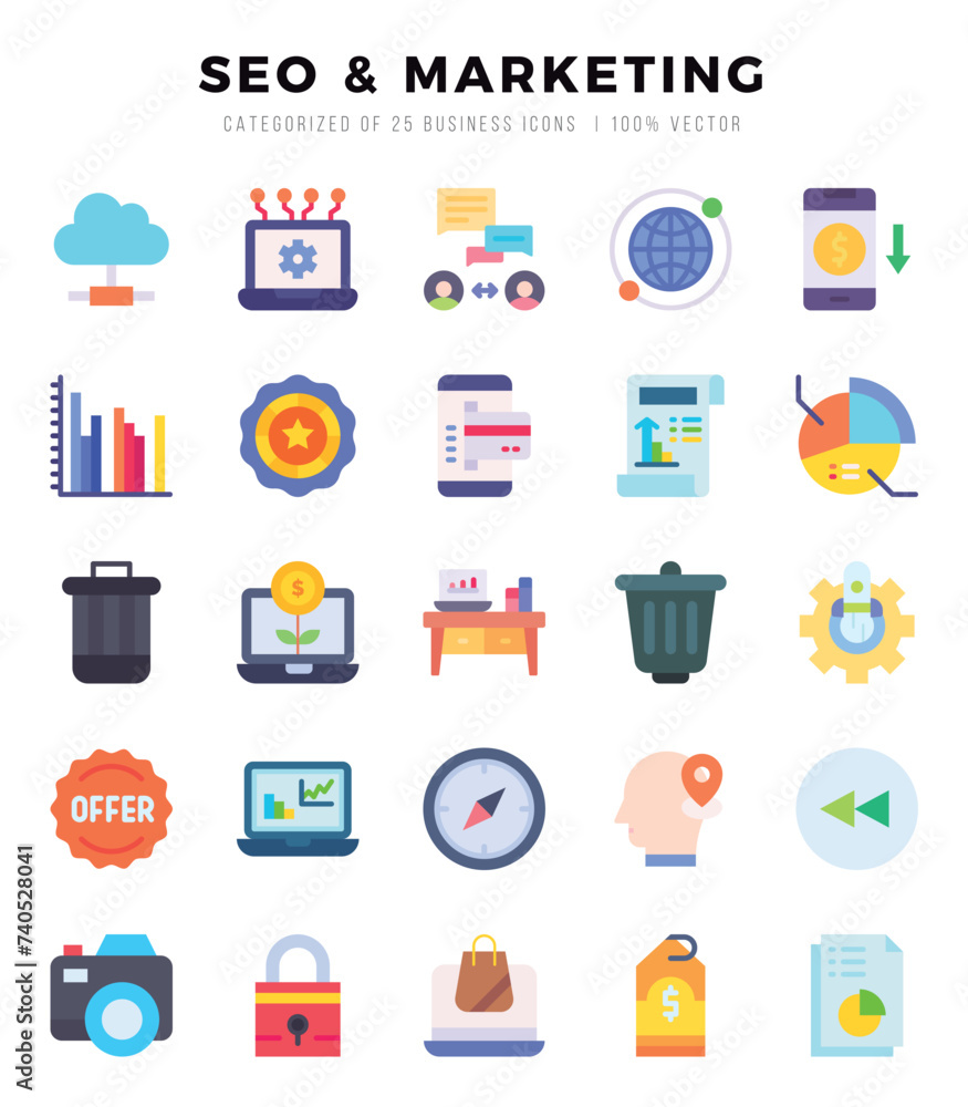 SEO & MARKETING Icon Bundle 25 Icons for Websites and Apps SEO & MARKETING Icon Bundle 25 Icons for Websites and Apps