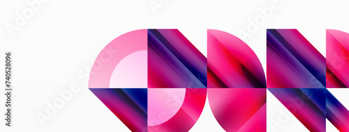 Minimalist marvel - squares and circles unite in harmonious geometry. Muted tones weave serene backdrop where structured tiles form dance of timeless elegance, epitomizing modern simplicity