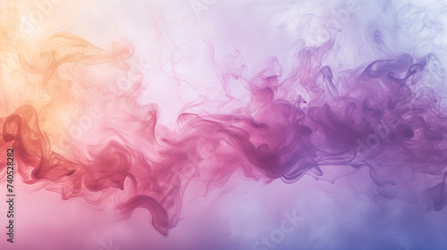 Fluid ink smoke patterns in serene pastels on a finely textured wet background.