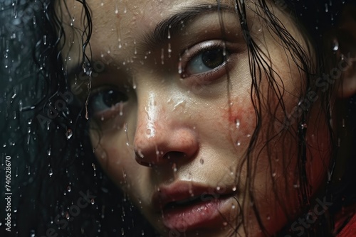 Human emotions in rain: powerful portraits of people with umbrellas, raindrops, and wet hair