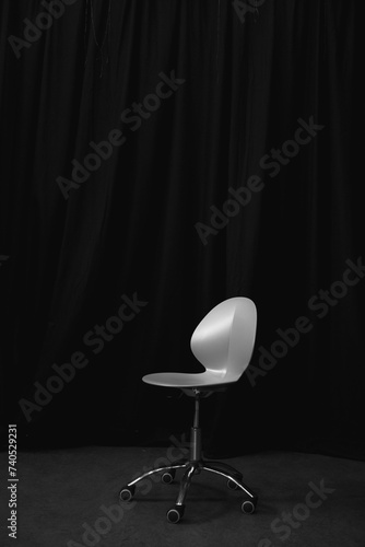 chair in the dark room photo
