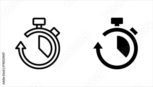 Countdown Icon set. symbol for mobile concept and web design. vector illustration on white background