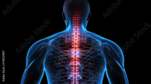 3D Render of Back Pain