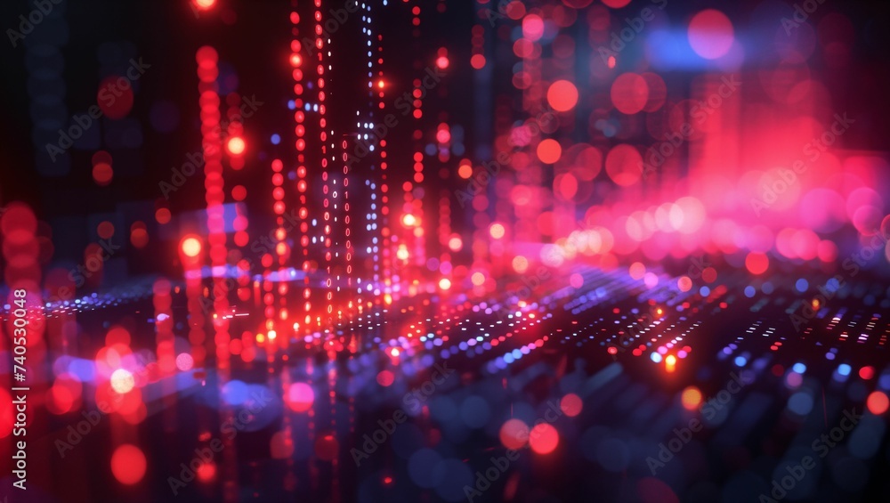 Obraz premium Futuristic electronic data background